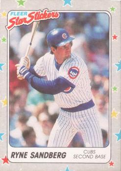 1988 Fleer Sticker Baseball Cards        080      Ryne Sandberg